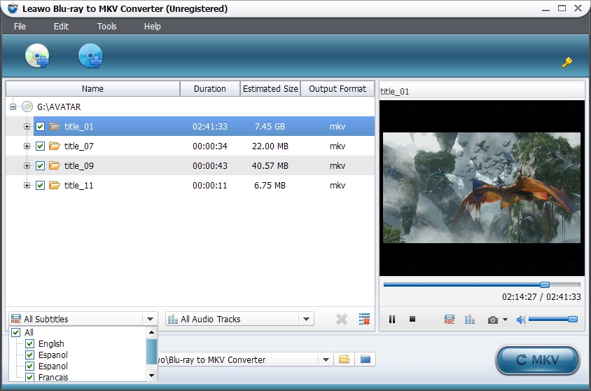 Leawo Blu-ray to MKV Converter - 将蓝光光盘转换为 MKV 视频丨“反”斗限免