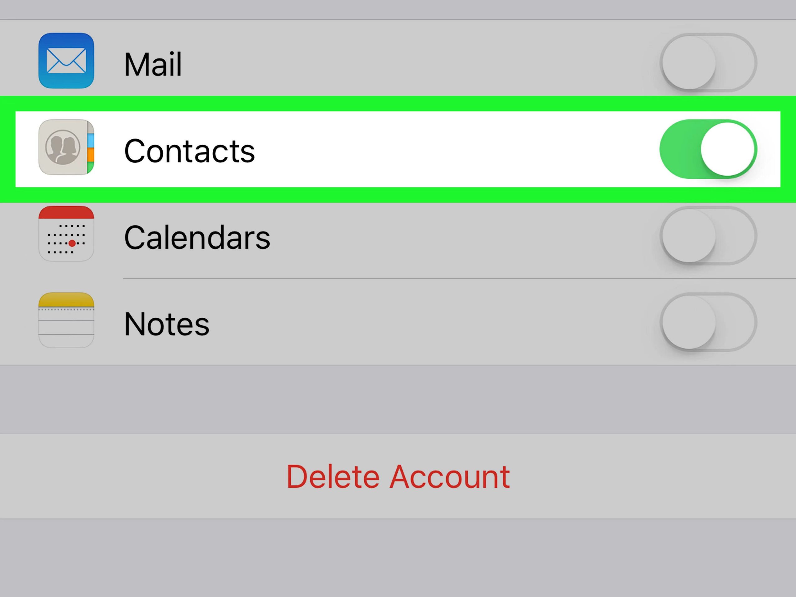 How to import new Contacts account on iPhone-01