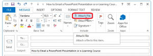 How to send a PowerPoint presentation by email?