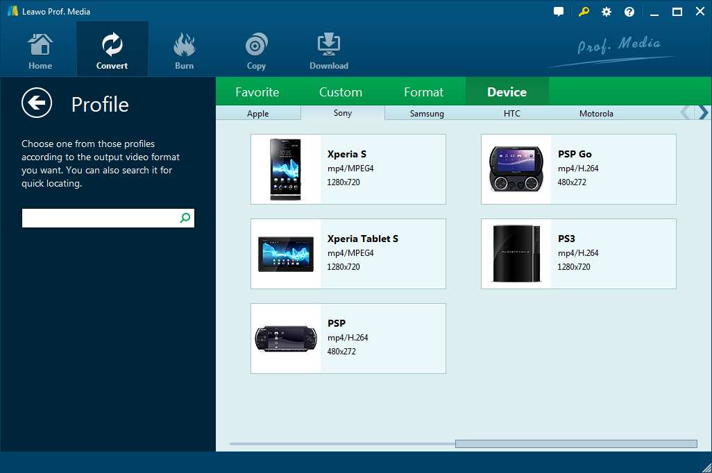 blu ray ripper ps3 preset profile | Leawo Tutorial Center