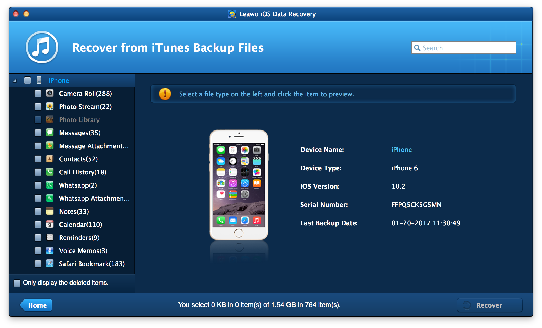 Bonus: How to view and extract data from iPhone backup with Leawo iOS Data ...