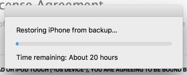 long itunes backup time