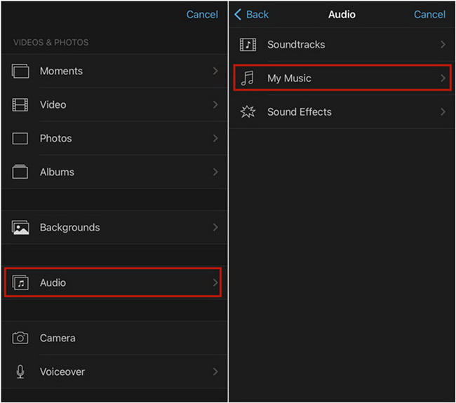 how-to-add-music-from-spotify-to-imovie-on-iphone-using-itransfer-3
