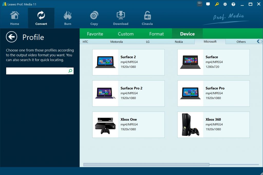 Choose Device Leawo Tutorial Center