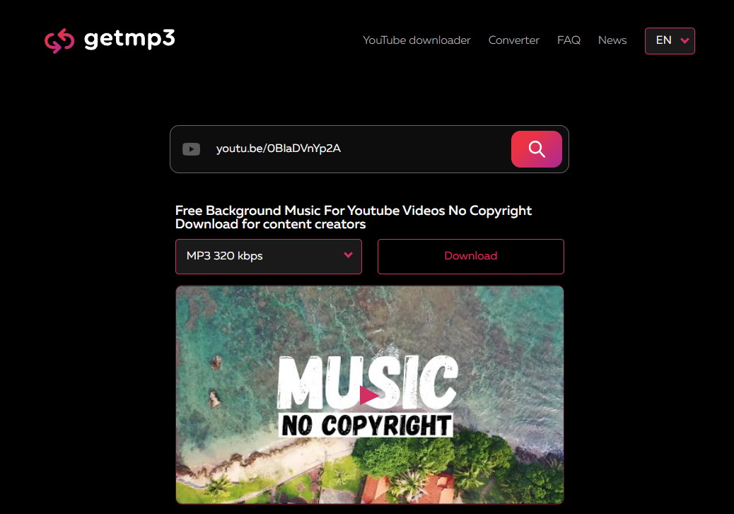  youtube-audio-downloader-Getmp3 