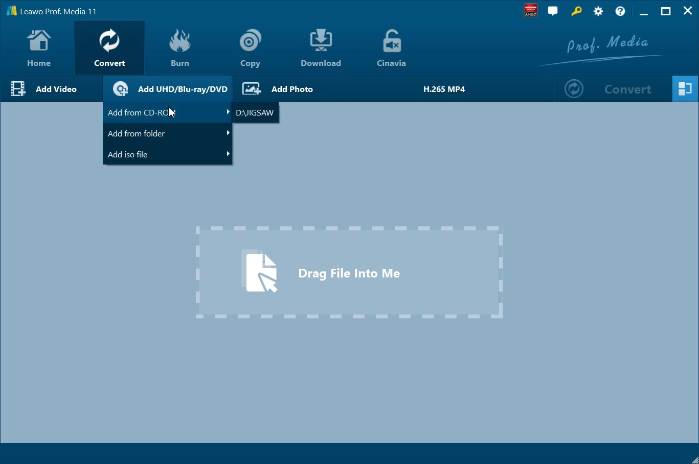  Can-a-Blu-ray-player-play-4K-leawo-import-video 