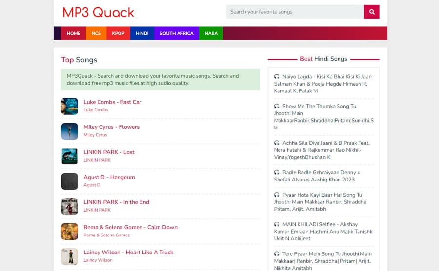 Site-Like-BeeMP3-MP3-Quack