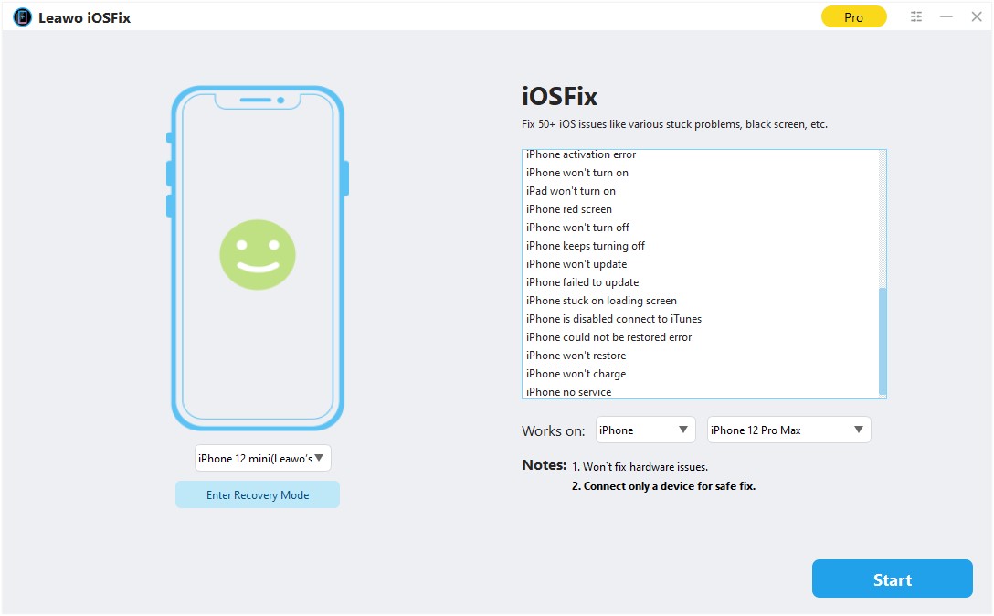  iPhone-不可用-leawo-選擇型號  