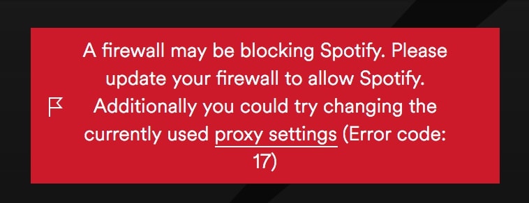  Spotify 无互联网连接防火墙  