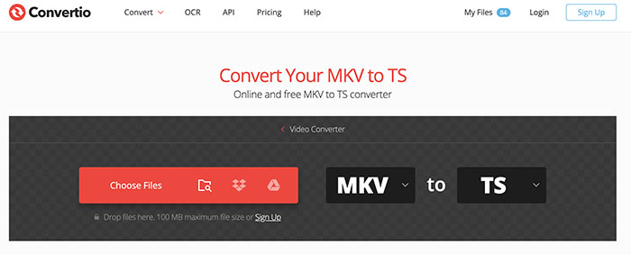 how-to-convert-MKV-to video-TS-Convertio   