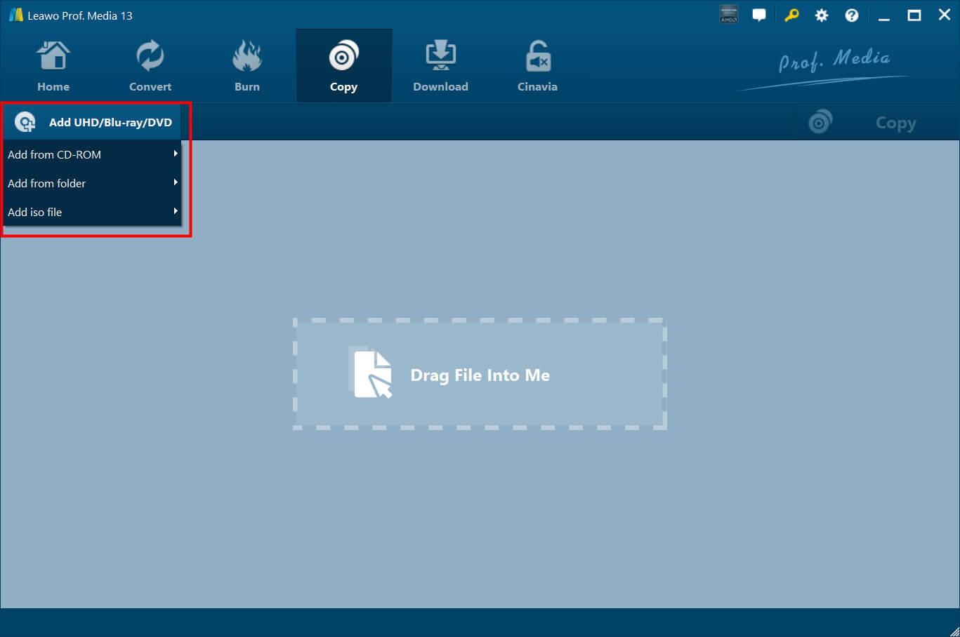  4k 藍光燒錄機 leawo 匯入文件  