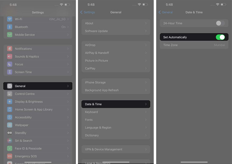  SSL 錯誤 iPhone 檢查日期時間  