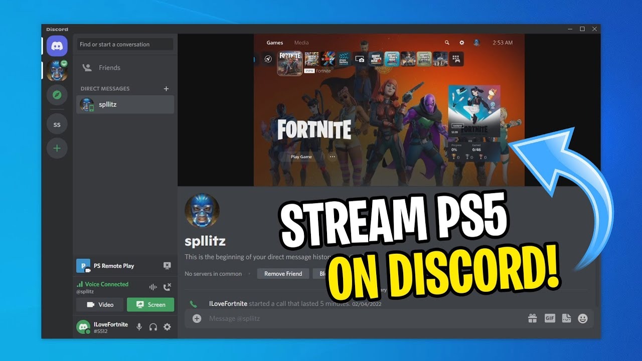 share ps5 screen on discord