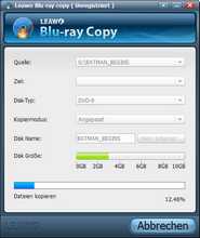 Kopier-Vorgang starten