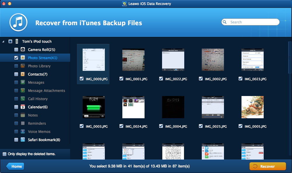 Preview and Extract iTunes Backup Files