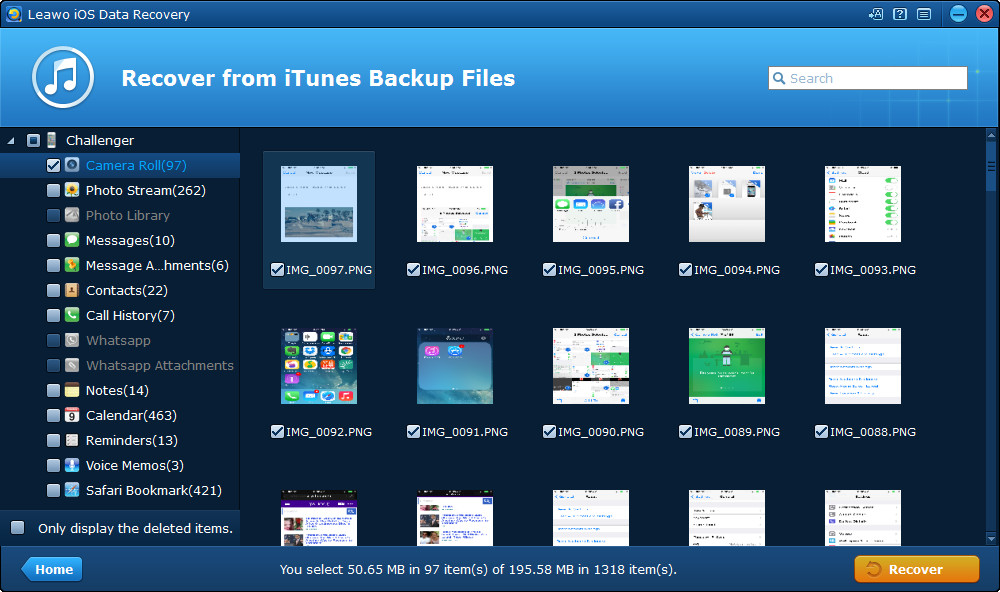 Preview and Extract iTunes Backup Files