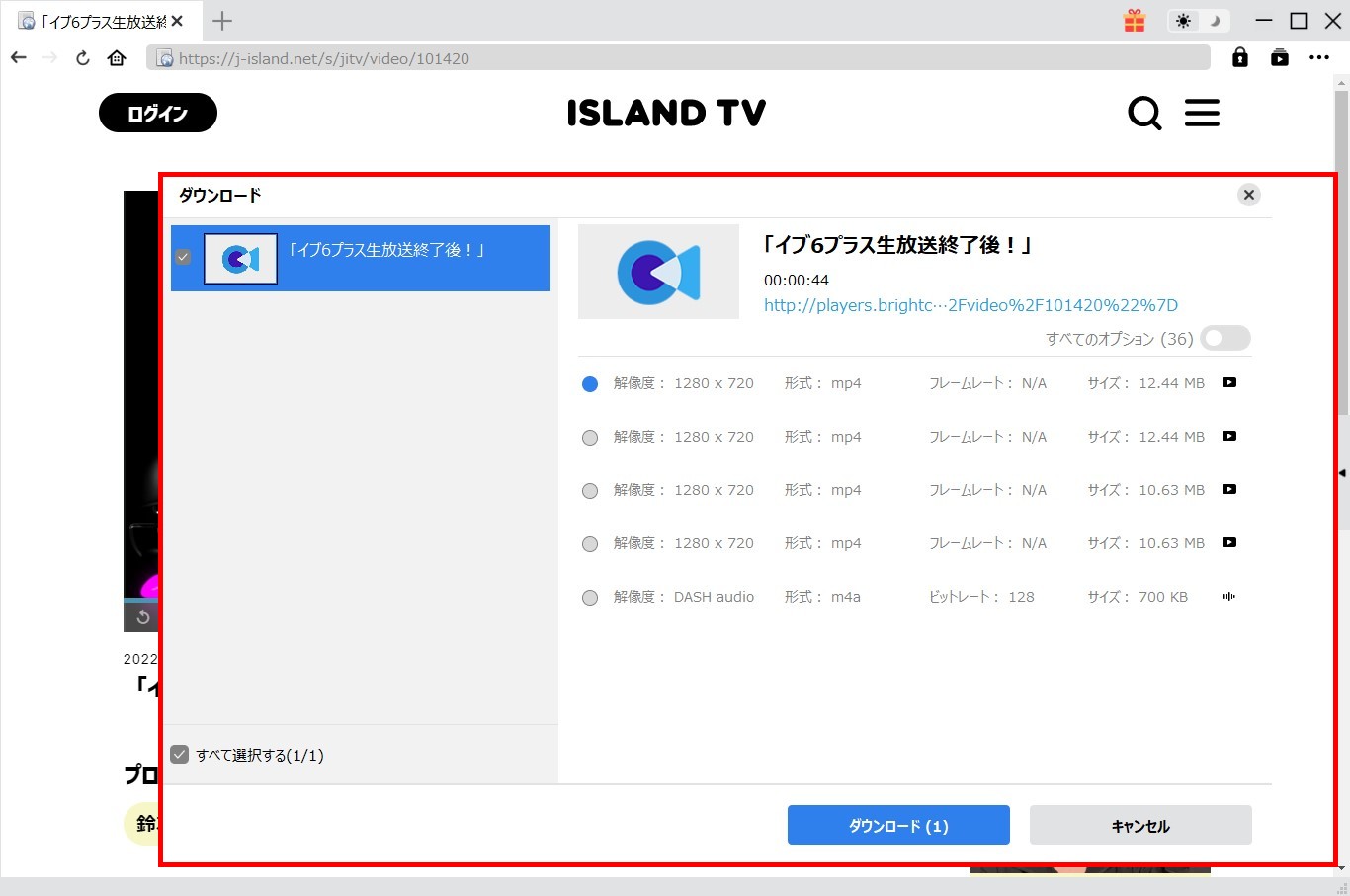 island動画ダウンロード