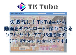 失敗なし！TKTubeから動画をダウンロード・保存できるソフト/サイト...
