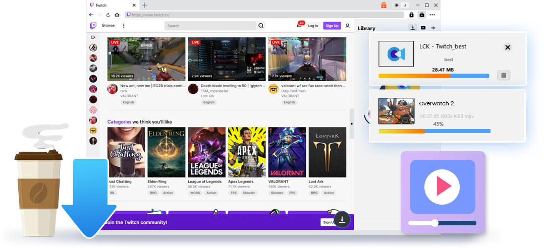 Twitch Downloader features