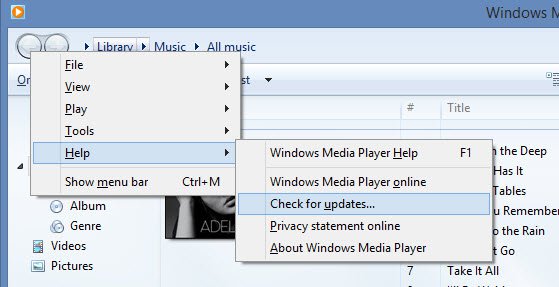 Update Windows Media Player
