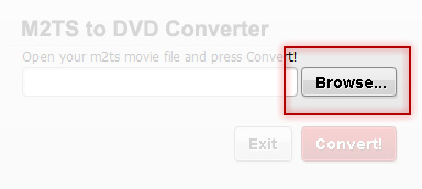 Free M2TS to DVD Converter - Add M2TS file