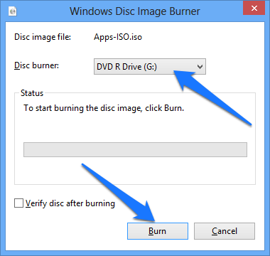 Burn ISO to DVD with Windows Burn