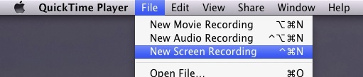 QuickTime to record screen
