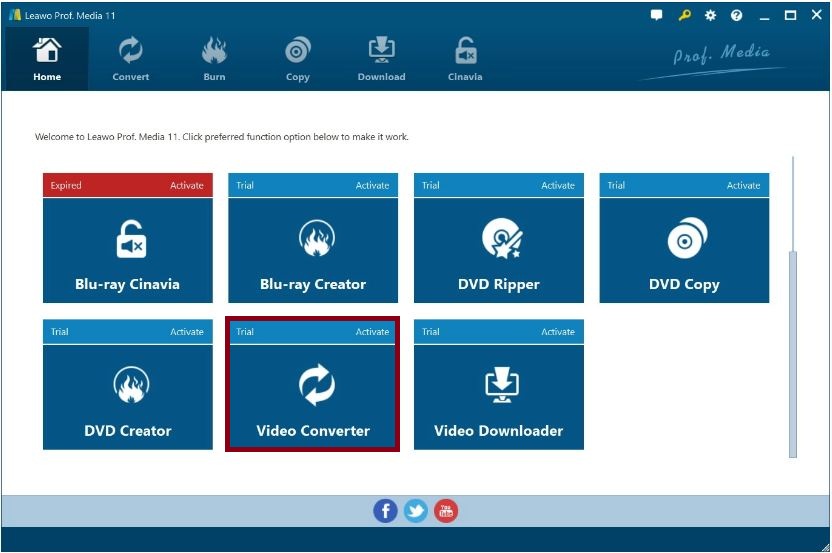  Ogg 转 MP3 运行Leawo视频转换器 