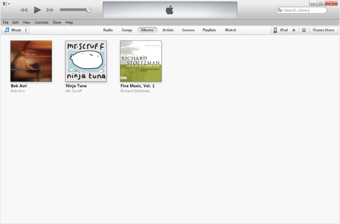 Backup iPod with iTunes