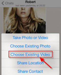 choose the video you want to share