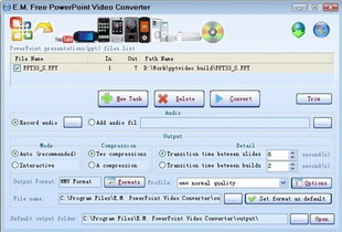 E.M. Free Powerpoint Video Converter