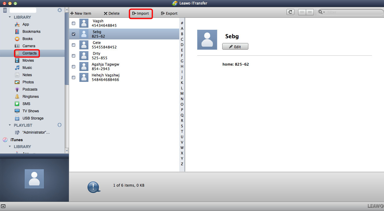 Import Contacts from Mac