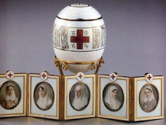 Red Cross with Imperial Portraits