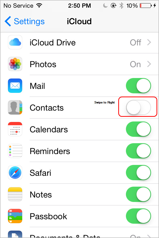 enable icloud contacts1