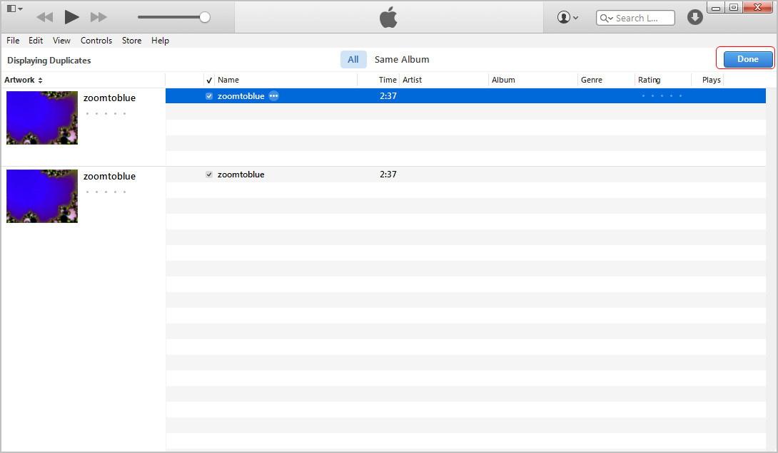 hit done itunes