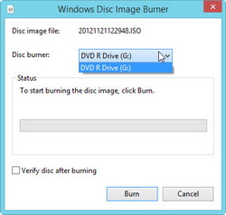 Select disc burner