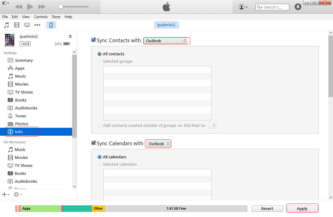 Sync Outlook Contacts to iPhone- Import Outlook Contacts ...