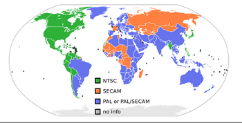 PAL and NTSC distribution