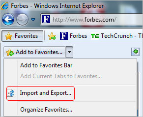 click import export