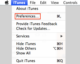 iTunes preference