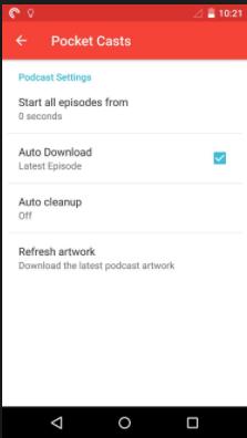automatically download podcasts on android