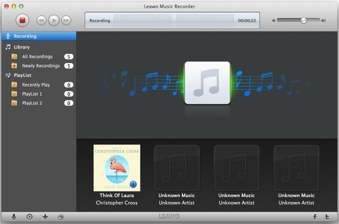 Upload one of your aLeawo Music Recorder for Mac