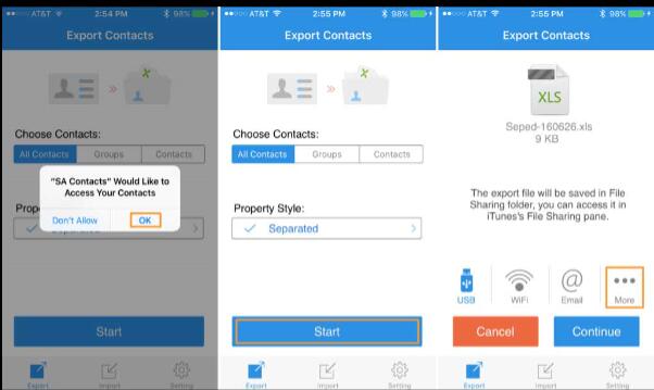 How-to-Export-iPhone-Contacts-to-Excel-with-SA-Contacts-Lite1