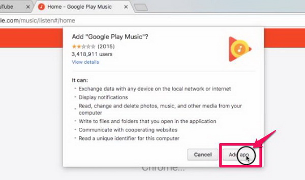 cancel google play music upload