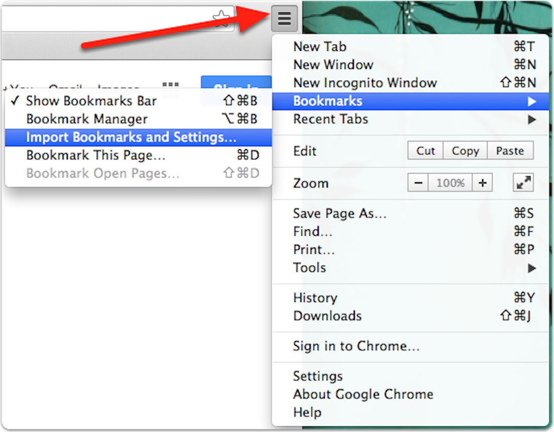 Import bookmarks from safari to chrome