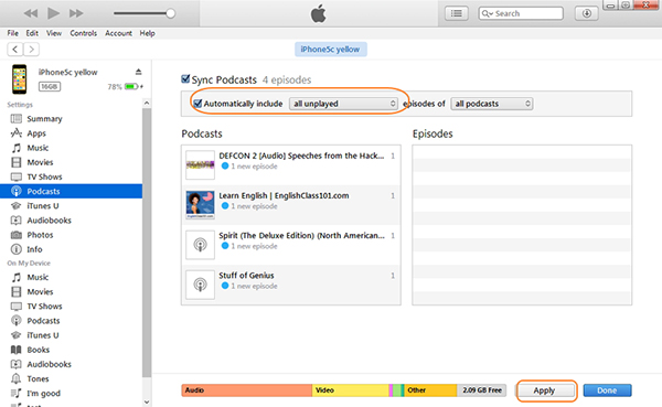 how-to-transfer-podcasts-from-iTunes-to-computer-within-iTunes3