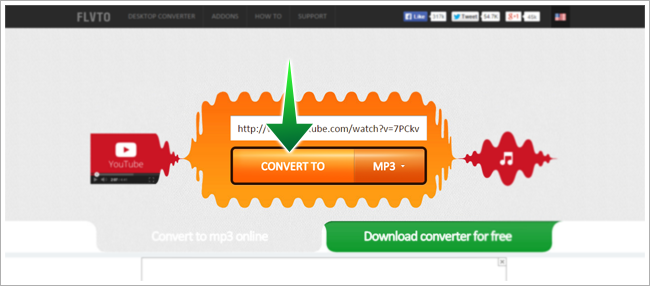 Convert YouTube to MP3 Online with FLVTO