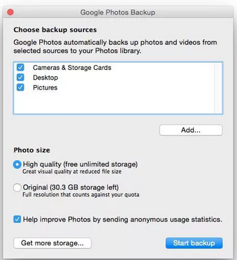 upload photos to google photos on mac