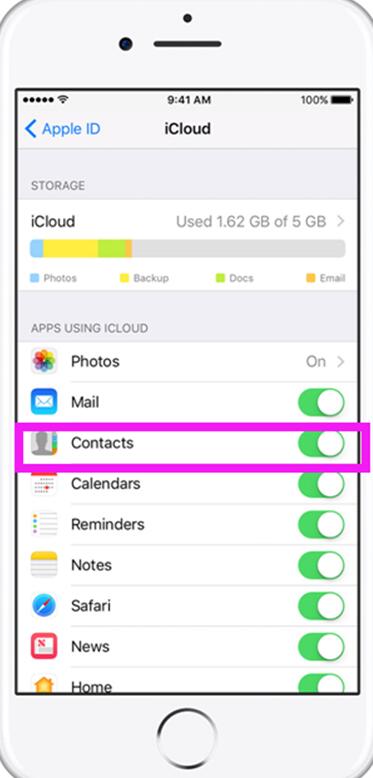 Sync iCloud Contacts to iPhone
