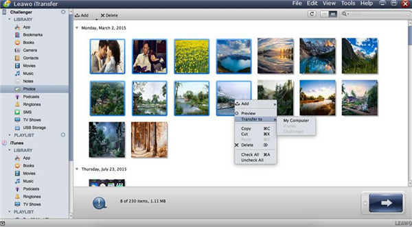 Select Pictures to Transfer